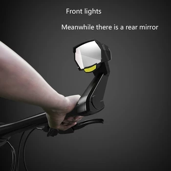 Jalgratta Auto LED-märgutule Küljel Peegel suunatulede Märgutuli Rearview Mirror 77HC