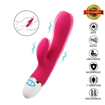G Spot Küülik Vibraator Dildo Orgasm Täiskasvanute Mänguasjad Laadimine USB Võimas Masturbatsioon Sugu Mänguasi Naistele Veekindel Täiskasvanud Sugu Toode