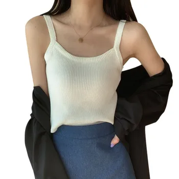 Kevad Naiste Kootud Top Värviga Lühike Kampsun Pullover Korea Fashion Jumper Tops O-Kaeluse Kärbitud Kampsun Pullover Crop Top