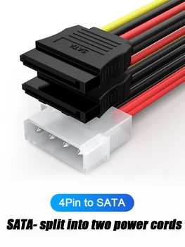 SATA Power Adapteri abil 4Pin IDE Molex, et 15Pin Serial ATA Y Splitter Kõvaketta Toide Ühendage Juhe Lauaarvuti