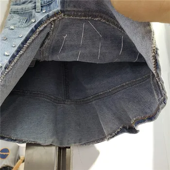 2021 Suvel Naiste Mood Kõrge Vöökoht-line Denim Fishtail Seelik Daamid Euroopa Tikandid Kuum Puurimine Streetwear Jeans Seelik