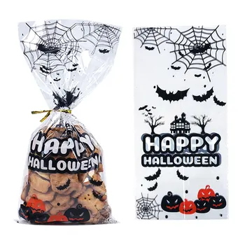50tk Halloween Candy Kott Tsellofaani Ravida Kotid Kõrvits Kolju Pvt Küpsise Plastikust Pakendi Kotid Halloween Pool Decor Kingitus kott