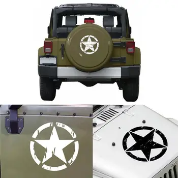 Viie osutas Star Auto Kleebis Auto Stiil Decal isikud Jeep Tarvikud Veekindel Vinüül Star Graafiline Mootorratta Decal
