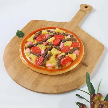 12 tolli Looduslikust Bambusest Pizza Koorega Juhatuse Köök Küpsetamine annab Käepide
