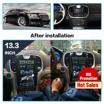128G Carplay Android 9 Tesla Stereo Chrysler 300C 2013 2016 2017 2018 2019 GPS Auto Raadio Vastuvõtja Mängija juhtseade
