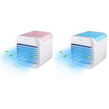 Mini Õhu Jahuti Ventilaator Kaasaskantav Konditsioneer Vaikne USB-Air Cooler Isiklik Konditsioneer 7 Värvi LED Valgus