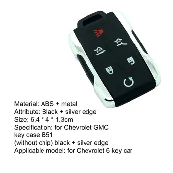 Auto Võti Kaas, 6-Nuppu, Kõrge Tundlikkus Auto Accessory Võtmeta Sisenemise Remote Auto Võti Fob jaoks Chevrolet 6-nuppu, Autod