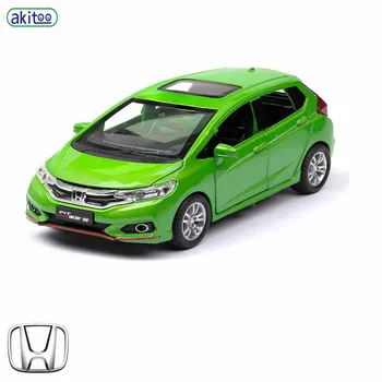Akitoo Honda Fit Väike Kahur Mudel Mänguasja Heli ja Valguse Pullback Auto Mänguasi Mudel kingitus #2412