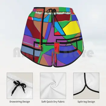 Geomeetria-Kuju Kuju Ujuda lühikesed Püksid Naiste Rannas Püksid Geomeetrilisi Kujundeid Kokkuvõte Nüüdisaegne Modernism 20thcentury Pop Art