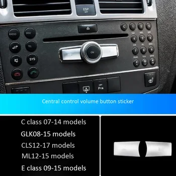Auto Multimeedia Volume Nupud Teenetemärgi Kleebised Kate Sisekujundus jaoks Mercedes Benz C-E-Klass W204 CLS GLK ML350 C180 E260