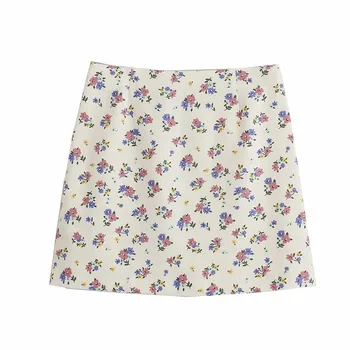 Elegantne Naiste Slim Kõrge Vöökoht Flower Print Seelikud 2021 Mood Daamid, Seelikud Magus Naine Stiilne Mini Kleidid