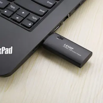 LESHP 1200Mbps 11AC Dual Band USB 3.0 Traadita Wi-Fi Võrgukaart Lai Valik Ühilduvuse Kiire Paigaldus Must