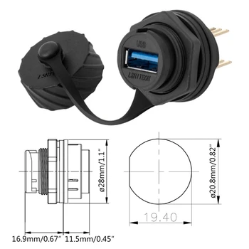 USB 2.0 3.0 Naine Socket Pistik Panel Mount Adapter 2/2.54 mm Vardale Pigi Ühendada Jootmise Otse Veekindel
