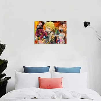 Pildid Seina Pildi Lõuendile Maali Kodu Kaunistamiseks Jaapani Anime Art Plakat Koomiline Seitse Deadly Pattude eest Plakatid Modular Raamistikku