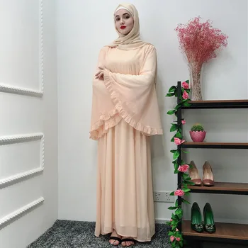 Lähis-Ida Moslemi Mood Trompet Varruka Vöö Naiste Pikk Seelik Islam Ramadan koos Saudi Araabia Kimono Dubai Palve Kleit
