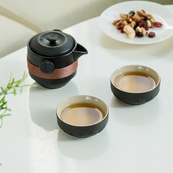 Hiina Kung Fu Tee Komplekt Keraamiline Kaasaskantav Teekann Set Väljas Reisi Gaiwan Tee Tassi Tee Tseremoonia Teacup Teaware Teekannud