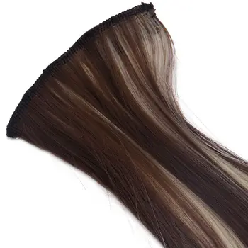 Naiste juustest Clip-In juuksepikendusi 7tk 70g 20inch Camel-pruun + Kuld-pruun