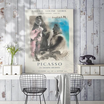Pablo Picasso Galerie Louise Leiris Näituse Plakat, Pablo Vintage Kunsti Litograafia, Picasso Retro Home Decor Gifrt Seina Pilt