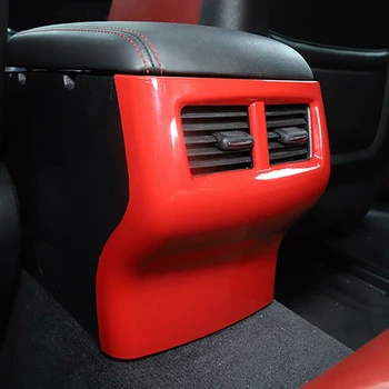 Sobib Dodge Challenger-2019 Auto Tarvikud ABS Punane Tagumine Käetugi Air Vent Outlet Paneeli Katta