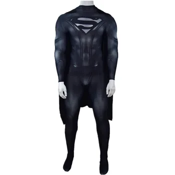 Täiskasvanud Lapsed Superkangelane Tume Clark Kent Cosplay Kostüüm Anime Kal-El Zentai Sobiks Halloween Man of Steel Bodysuits Kombekas