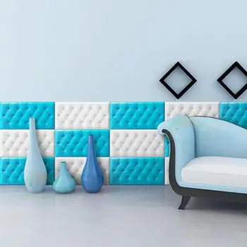 Isekleepuvad 3D-kolmemõõtmeline Seina Kleebised Paksenema Tatami kokkupõrke-Seina Vaip Laste Magamistoas Voodi Pehme Padi