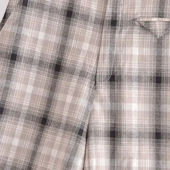 Za Naiste 2021 Stiilne Mood Must ja valge võre Sobiks lühikesed püksid Vintage Kõrge Vöökoht Küljel Taskud Naiste Lühikesed Püksid Pantalones Mujer