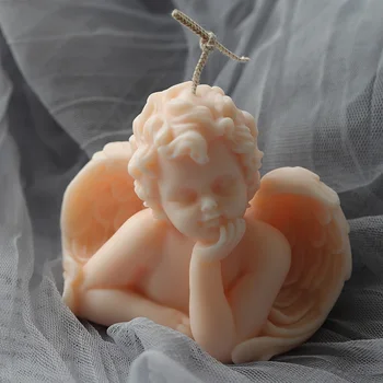 Angel Baby Küünal Silikoon Voolida Savi Käsitöö Seep Krohv Silikoon Küünal Hallituse Küünla Valmistamiseks Vaik Hallitusseened Kook Dekoreerimiseks Vahendid