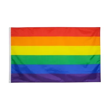 2tk Vikerkaare Lipu 90*150cm LGBT-Gay-Pride Lipu Vikerkaar Käevõru Gay Pride USA Lipud
