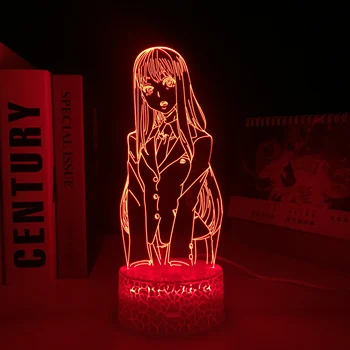 Anime, Joonis Saki Yoshida 3D LED Valge Crack Baasi Lamp Sünnipäeva Kingitus Magamistuba Dekoratiivsed Nightlight Akrüül Tabel Lamp