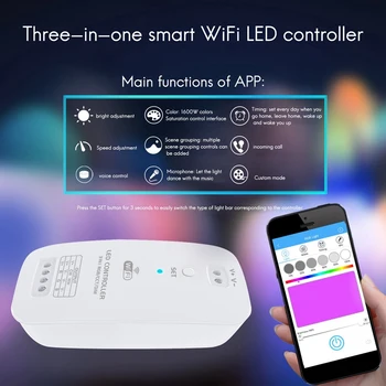 LED Kontroller Smart WiFi RGB/TOLLITARIIFID/PÄEVASÕIDUTULEDE Kolm-Ühes FCC High-Power Monokromaatilise Värvi Temperatuur LED Kontroller