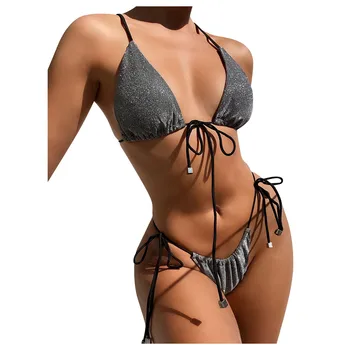 Litrid Triibuline Push Up Micro Bikini Set Päitsed Supelrõivad Naiste 2021 Ujumistrikoo Kaks Osa Kõrge Lõigatud Sidemega Trikoo Biquini #F3