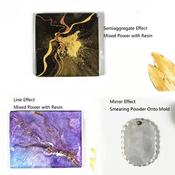 6 Värvi 10g Peegel Marmor Metallik Vaik Pigment Kit Pearl Pulber Epoksüvaik Värvaine Glitter Vaik Värvi Ehted Tegemine