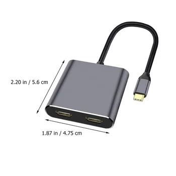 Tüüp Dual USB 3.0 PD Converter 4 in 1 USB Dock Station Hub Adapter Kaabel