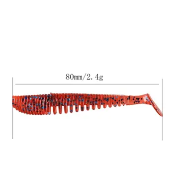 Pehme Sööt Kahe-värvi T-Saba Simulatsiooni Kala Liik Pehme Sööt Võltsitud Sööt Maantee Meelitada Raske Sööt Kalapüügi Varustus