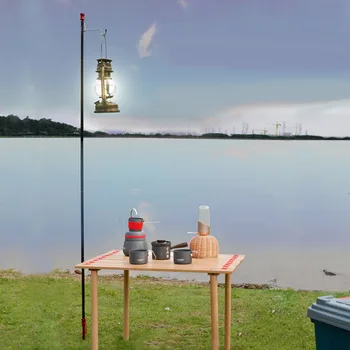 SUNDICK Väljas Laagris Kalapüügi Kokkuklapitavad Lamp Pole Rippuvad Valgus Fikseeritud Hoidik Teleskoop Mini Kokkupandav Lamp Omanik Rod BBQ