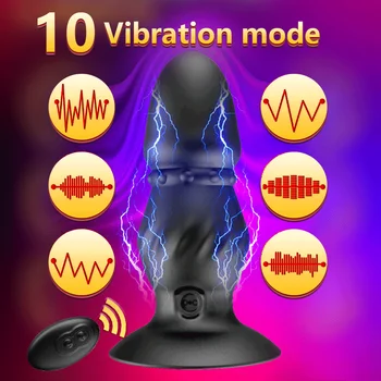 Kaugjuhtimispult Anal Plug Pärlitega Dildo Vibraator iminapp Butt Plug Mees eesnäärme Massager Vibraator Sex Mänguasjad Täiskasvanutele