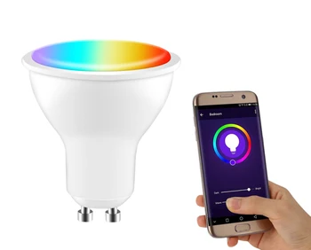 Tuya Zigbee GU10 Smart Lamp 4w RGBCW 2700-6500K Smart Pirn App puldiga RGB Valgus Lamp Alexa Google Kodu