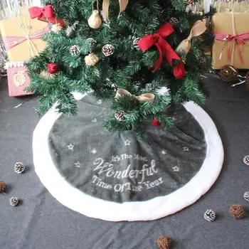 Jõuluehe Kodu 70-120cm Hõbe Fliis Jõulupuu Seelik Karusnahast Vaip Xmas Party Kaunistused Luksus Xmas Puud