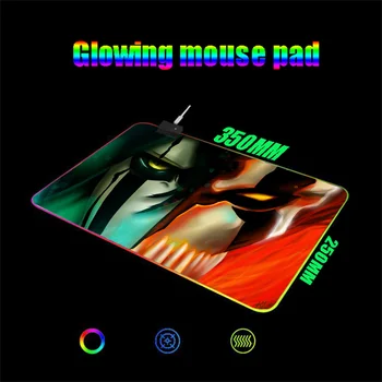 Red Devil RGB Mäng Big Mouse Pad Mängijatele LED Arvuti hiirepadi koos Taustavalgustusega Vaip Klaviatuuri Laua Mat Ühes Tükis Hulgimüük