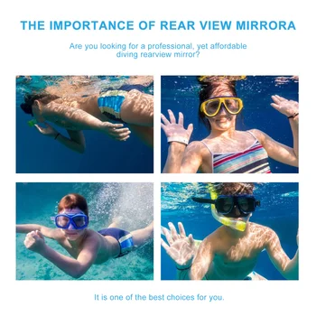 1tk Sukeldumine Rearview Mirror 360 Kraadi Reguleeritav Scuba Diving Peegel Köis