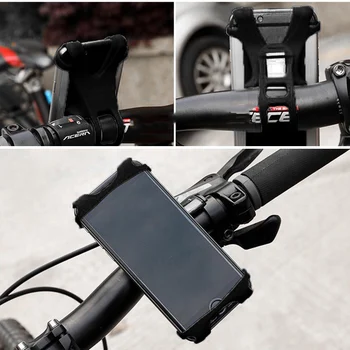 Universaalne Silikoon Jalgratta Telefoni Omanik Navigatsiooni Bracket Pull-tüüpi Telefoni Omanik Off-road Freestyle Suusatamine MTB Road Bike