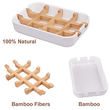 Leibkonna Vannituba Soap Box Äravool Wc Isiksus Loominguline Soap Box Double Lihtne Seep Bambusest Seep Sahtel