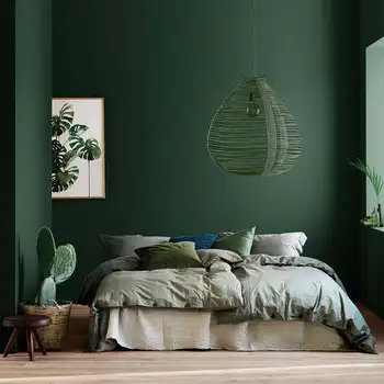 Peacock blue tavaline tapeet INS stiilis TV taustal tume rohelise magamistuba