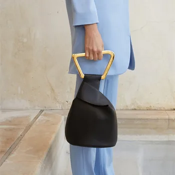 Luxury brand handbags leather bags solid bucket bag fashion acrylic handle shoulder bag tote bolsa feminina 2021sac
