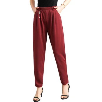 2021 primavera Naiste Püksid Koo Kanda Vabaaja Püksid Suurus 4XL Naiste Slim Kõrge Vöökoht Püksid Naiste Haaremi Püksid