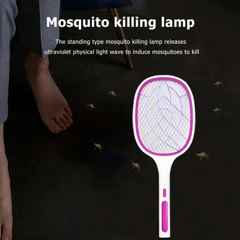 Kodus Aias Kahjurite 2 in 1 Kaasaskantavad Elektrilised Tapmine Lennata Bug Lõksu, LED Lamp, UV-Valgust, USB Laetav Anti Mosquito Reket Kärpäslätkä