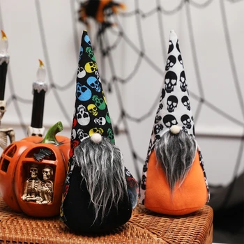 Halloween Gnomes Palus Decor Halloween Kääbus Kaunistused Kolju Varjatud Müts Must