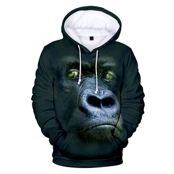 3D animatsioon trükkimine orangutang/tiger/lõvi loomade topp casual meeste/naiste Harajuku 3D kapuutsiga meeste mood sport pullover