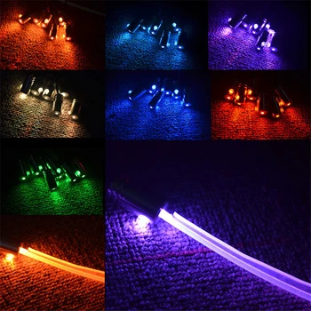 Auto Ümbritseva Valguse Suu Lamp RGB (6 + 4), koos 8M Kiudoptilised 64colors Led Traadita Nr Threading App Kontrolli