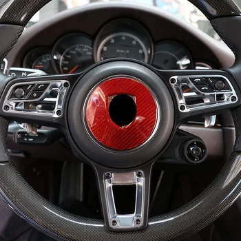 Punane-Carbon Fiber Auto Rooli Dekoratiivne Paneel Kate Sisekujundus jaoks Porsche 718 911 Cayenne, Panamera MACAN